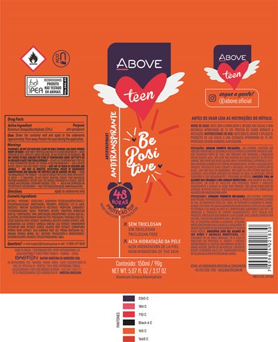 Antitranspirante Above Teen Be Positive 150ml   Ficha